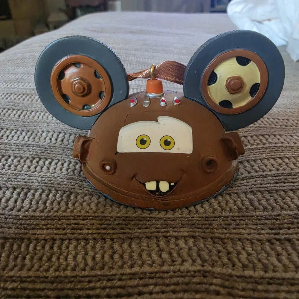 Disney Parks Pixar Cars Tow Mater Mickey Ear Hat Christmas Ornament – Limited Ed